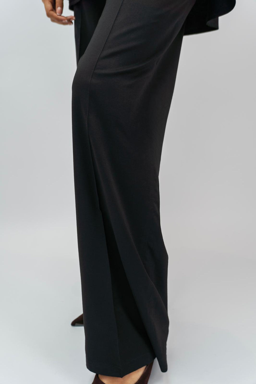 Navy wool tailored trousers